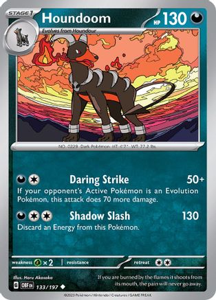 Houndoom 133 - [SV03 Obsidian Flames] Reverse Holofoil