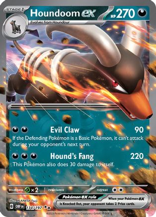 Houndoom ex 134 - [SV03 Obsidian Flames] Holofoil