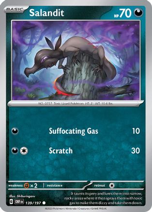 Salandit 139 - [SV03 Obsidian Flames] Reverse Holofoil