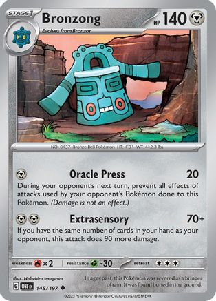 Bronzong 145 - [SV03 Obsidian Flames] Reverse Holofoil