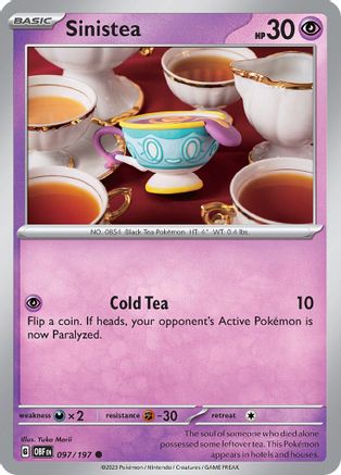 Sinistea 97 - [SV03 Obsidian Flames] Reverse Holofoil