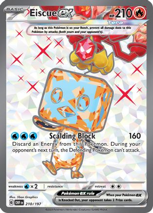 Eiscue ex - 210/197 210 - [SV03 Obsidian Flames] Holofoil