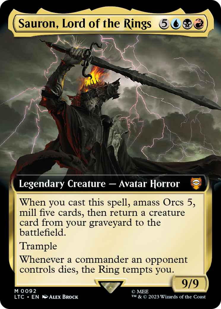Sauron, Lord of the Rings (LTC-092) [Tales of Middle-earth Commander]: (Extended Art)