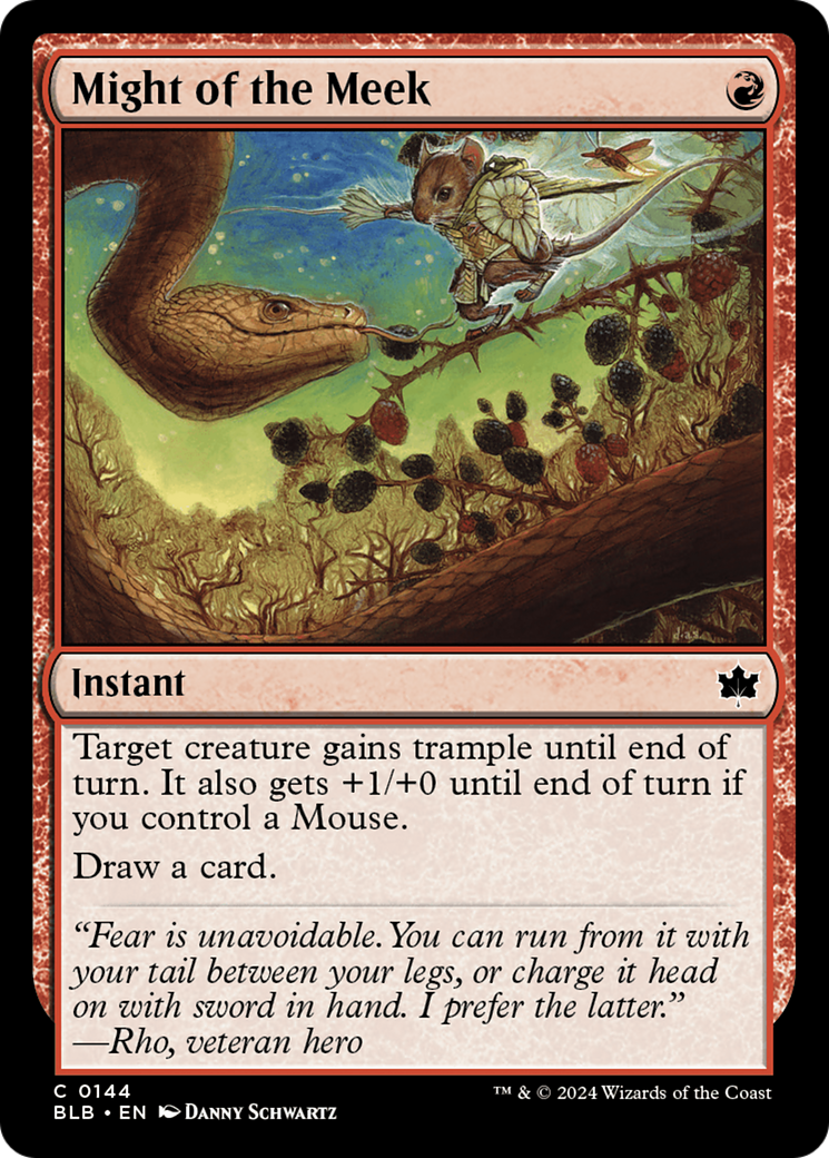 Might of the Meek (BLB-144) [Bloomburrow] Foil