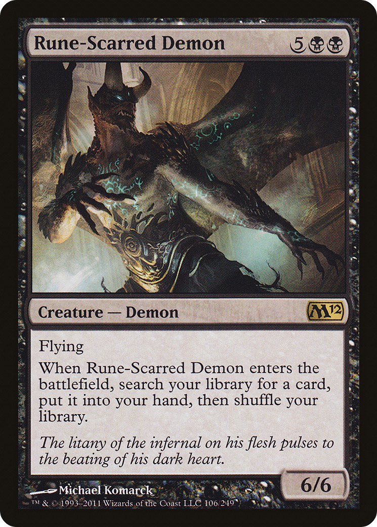 Rune-Scarred Demon (M12-106) [Magic 2012]