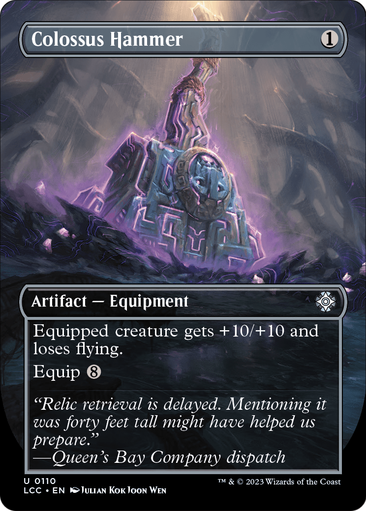 Colossus Hammer (Borderless) (LCC-110) (Borderless) [The Lost Caverns of Ixalan Commander] Foil