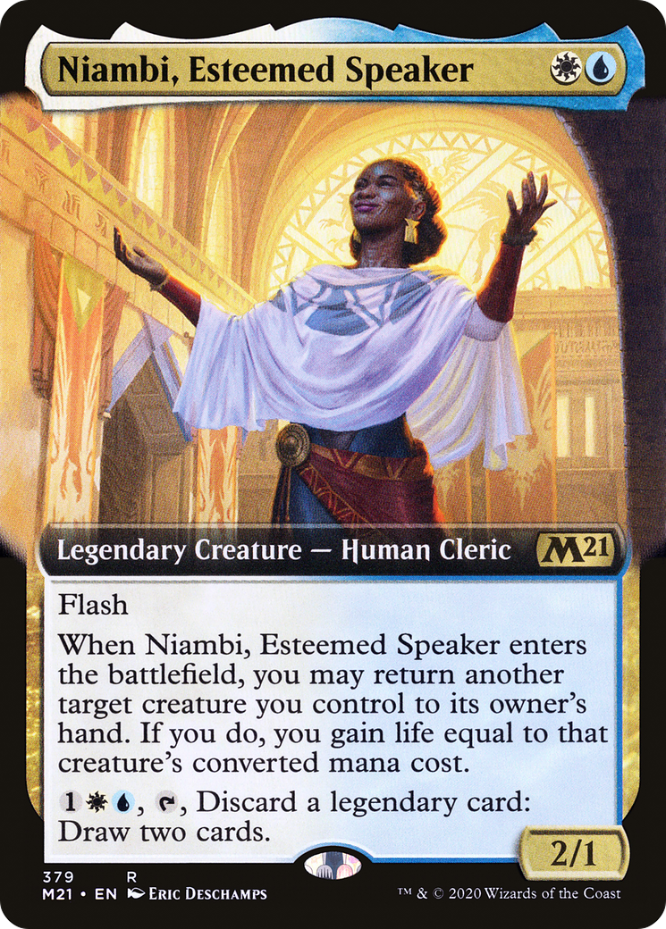 Niambi, Esteemed Speaker (M21-379) [Core Set 2021]: (Extended Art)