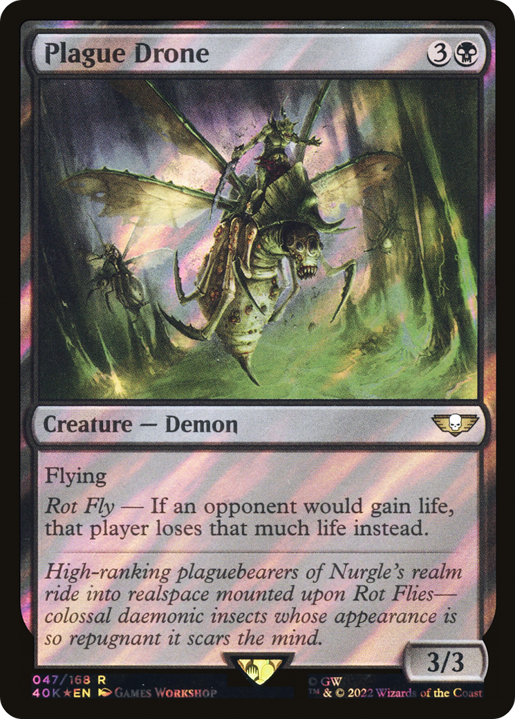 Plague Drone (Surge Foil) (40K-047) [Warhammer 40,000 Commander] Foil
