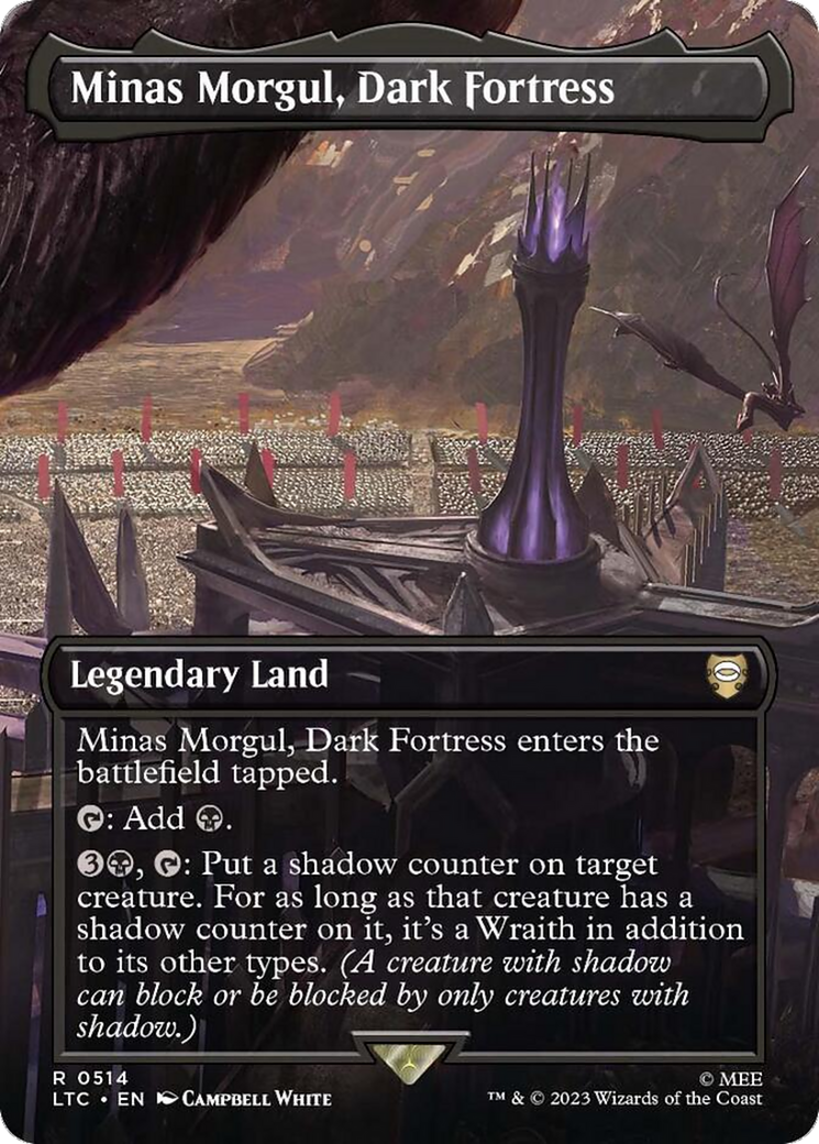 Minas Morgul, Dark Fortress (Borderless) (LTC-514) [Tales of Middle-earth Commander] (Borderless) Foil