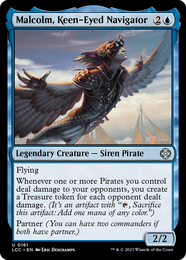 Malcolm, Keen-Eyed Navigator (LCC-161) [The Lost Caverns of Ixalan Commander]