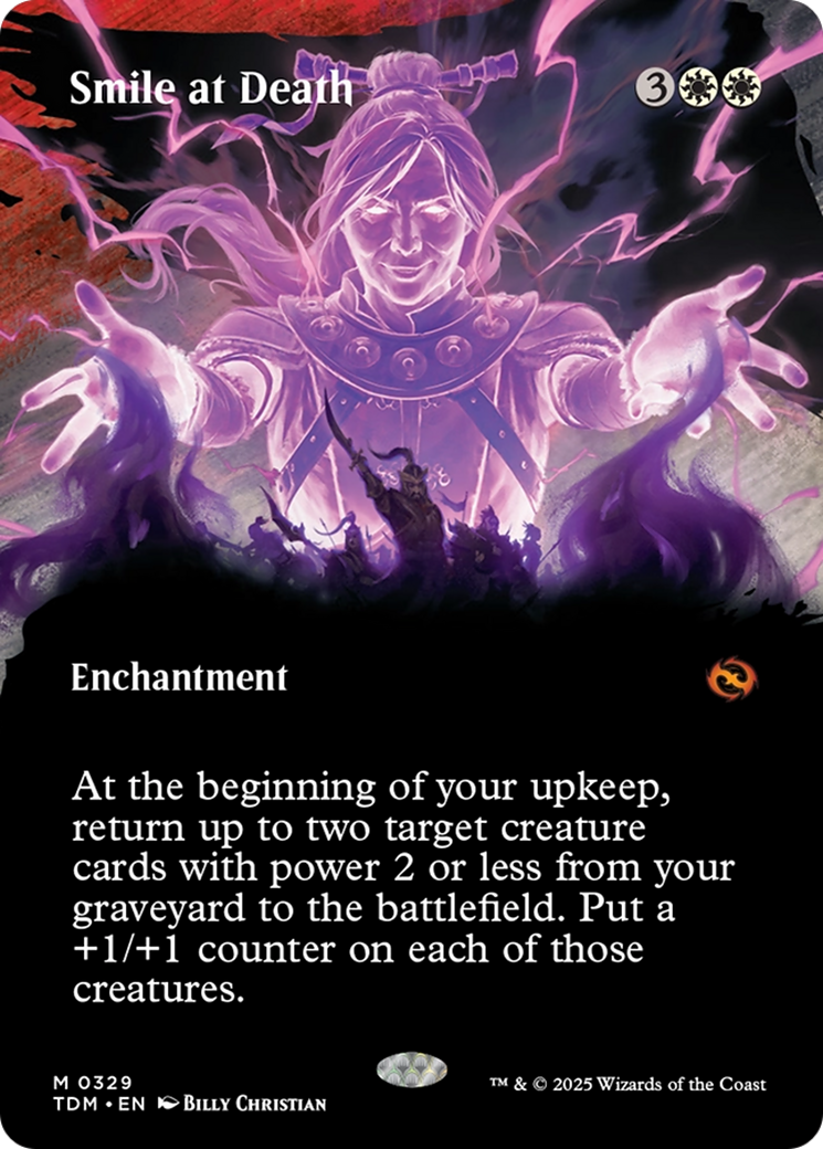 Smile at Death (TDM-329) [Tarkir: Dragonstorm]: (Showcase, enchantment) (Borderless)