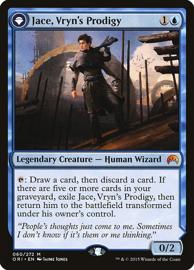 Jace, Vryn's Prodigy // Jace, Telepath Unbound (ORI-060) [Magic Origins]: (originpwdfc) Foil