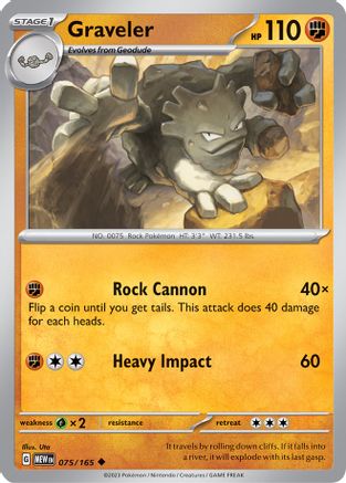 Graveler 75 - [SV Scarlet & Violet 151] Reverse Holofoil