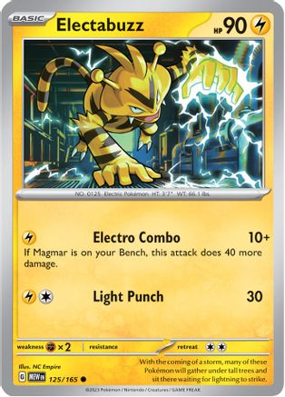 Electabuzz 125 - [SV Scarlet & Violet 151] Reverse Holofoil