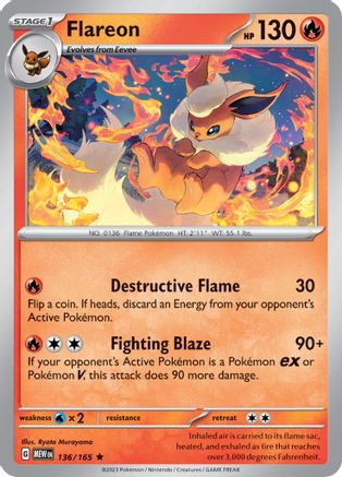 Flareon 136 - [SV Scarlet & Violet 151] Holofoil