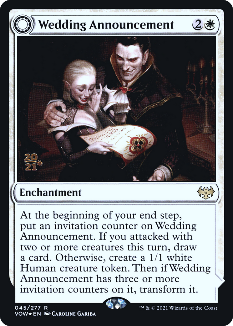 Wedding Announcement // Wedding Festivity (PRE-45S) [Innistrad: Crimson Vow Promos]: (Double Faced Transform) Foil