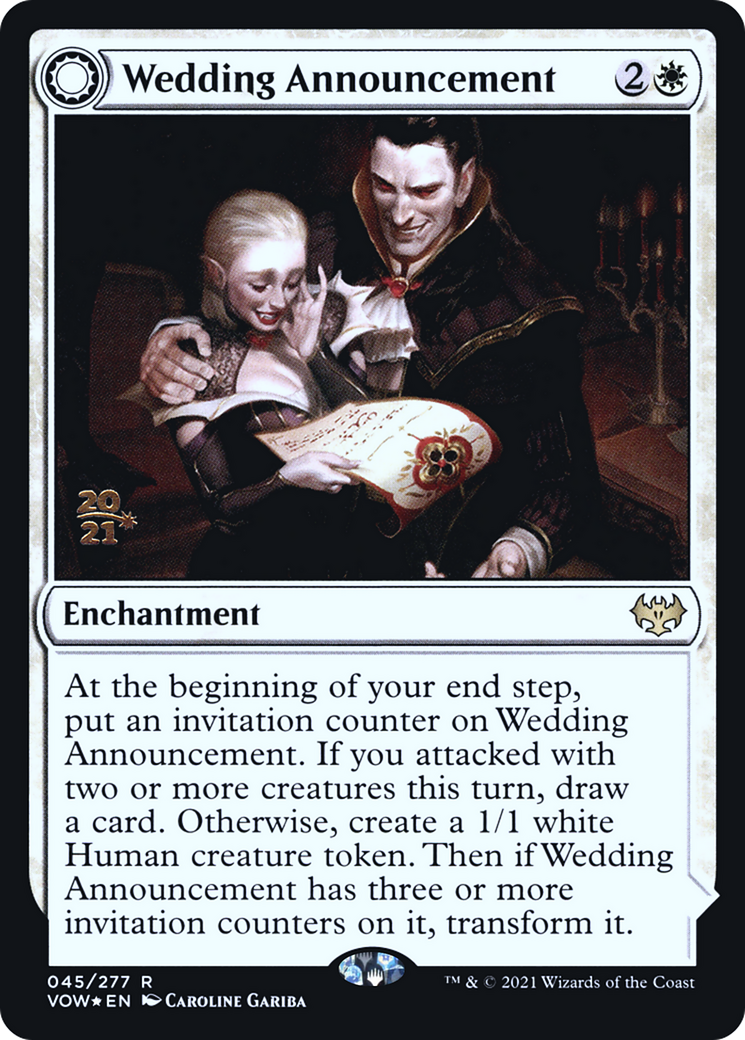 Wedding Announcement (PRE-045) [Innistrad: Crimson Vow Promos] Foil