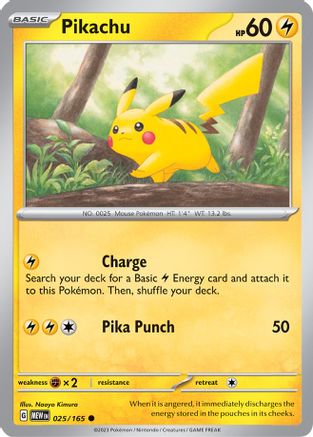 Pikachu - 025/165 25 - [SV Scarlet & Violet 151]