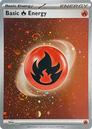 Basic Fire Energy (Cosmos Holo) 2 - [SVE Scarlet & Violet Energies] Holofoil