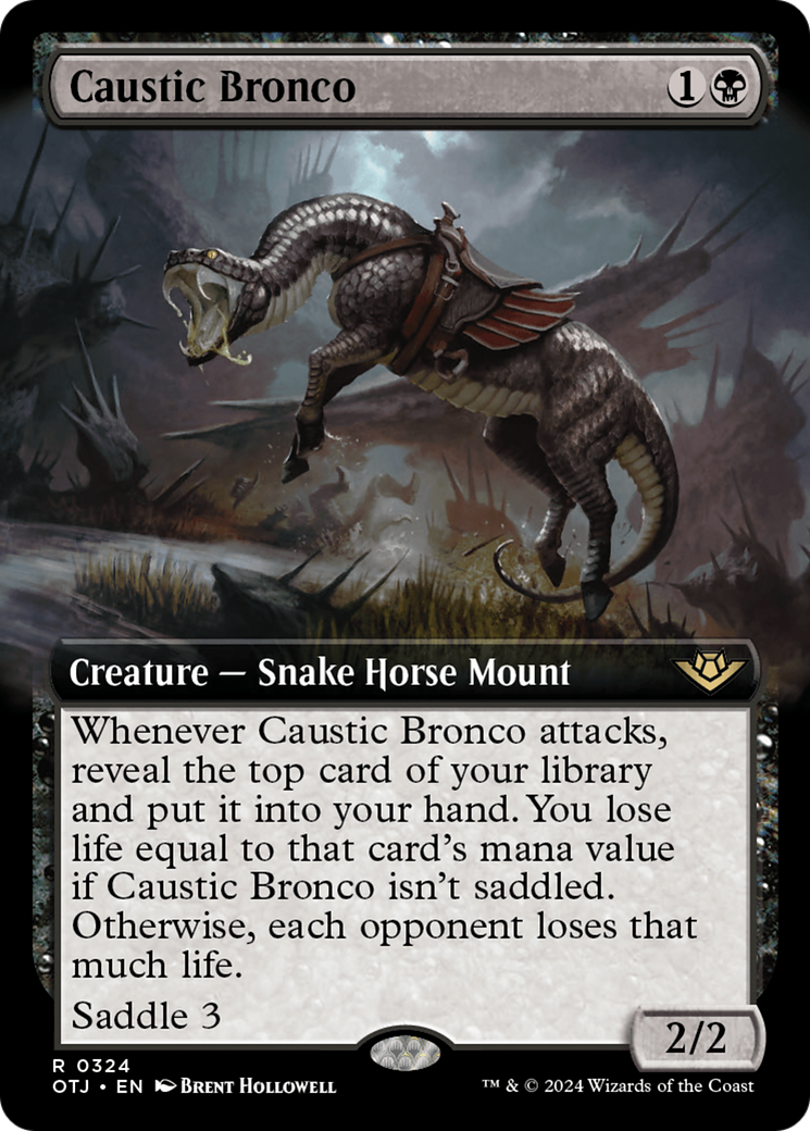 Caustic Bronco (OTJ-324) [Outlaws of Thunder Junction]: (Extended Art) Foil