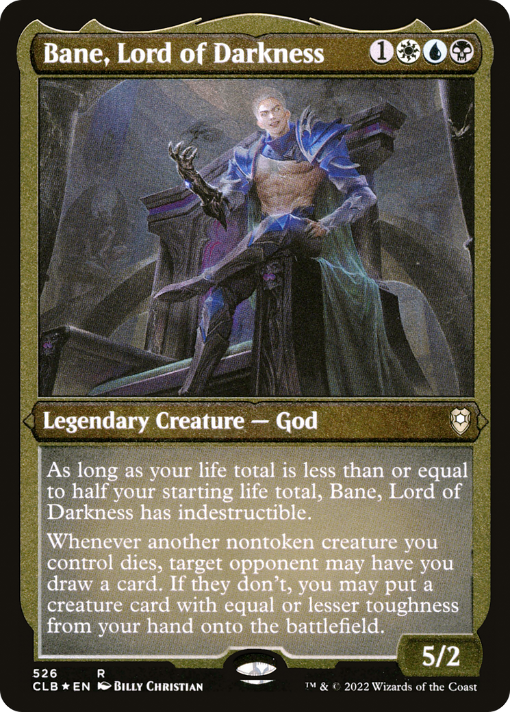 Bane, Lord of Darkness (CLB-526) [Commander Legends: Battle for Baldur's Gate] Etched Foil