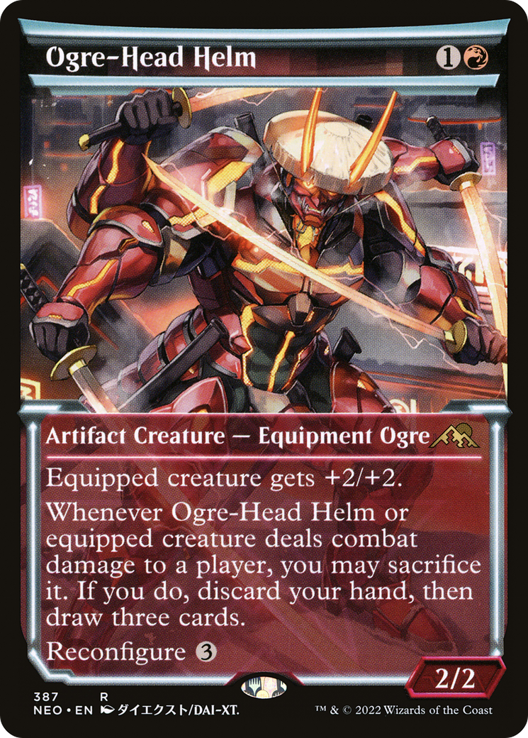 Ogre-Head Helm (Showcase) (NEO-387) [Kamigawa: Neon Dynasty]