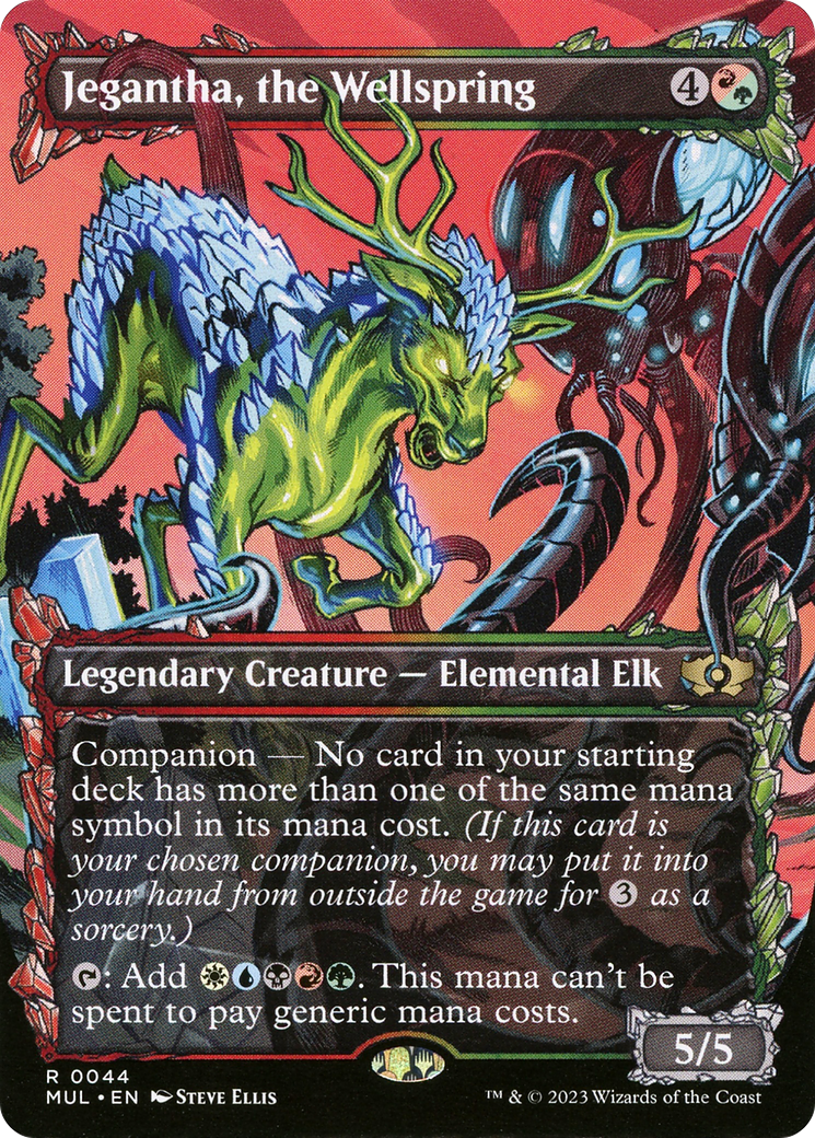 Jegantha, the Wellspring (MUL-044) [Multiverse Legends]: (Showcase) (Borderless) Foil