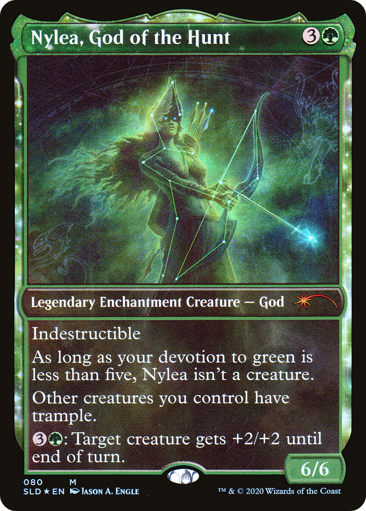 Nylea, God of the Hunt (SLD-080) (Showcase) [Secret Lair Drop] Foil
