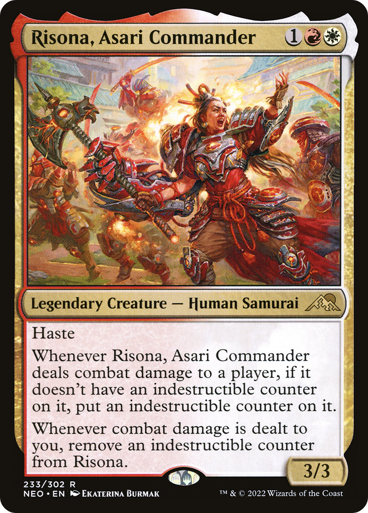 Risona, Asari Commander (NEO-233) [Kamigawa: Neon Dynasty] Foil