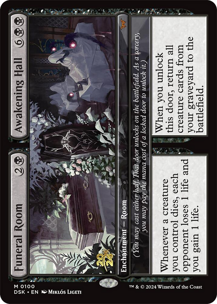 Funeral Room // Awakening Hall (PRE-100) [Duskmourn: House of Horror Promos] Foil