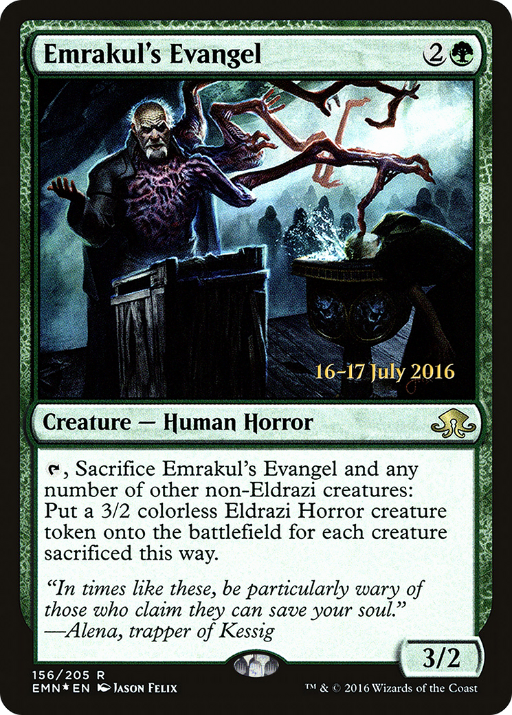 Emrakul's Evangel (PRE-156S) [Eldritch Moon Promos] Foil