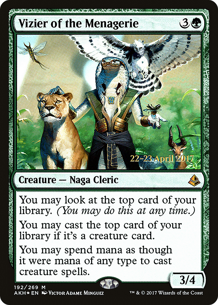 Vizier of the Menagerie (PRE-192S) [Amonkhet Promos] Foil