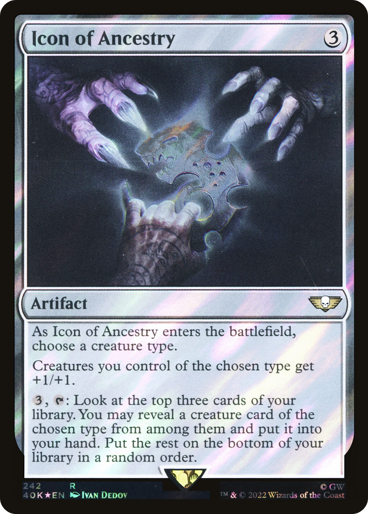 Icon of Ancestry (Surge Foil) (40K-242) [Warhammer 40,000 Commander] Foil