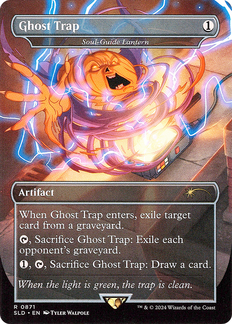 Soul-Guide Lantern (SLD-871) [Secret Lair Drop] / Ghost Trap (Borderless) Foil
