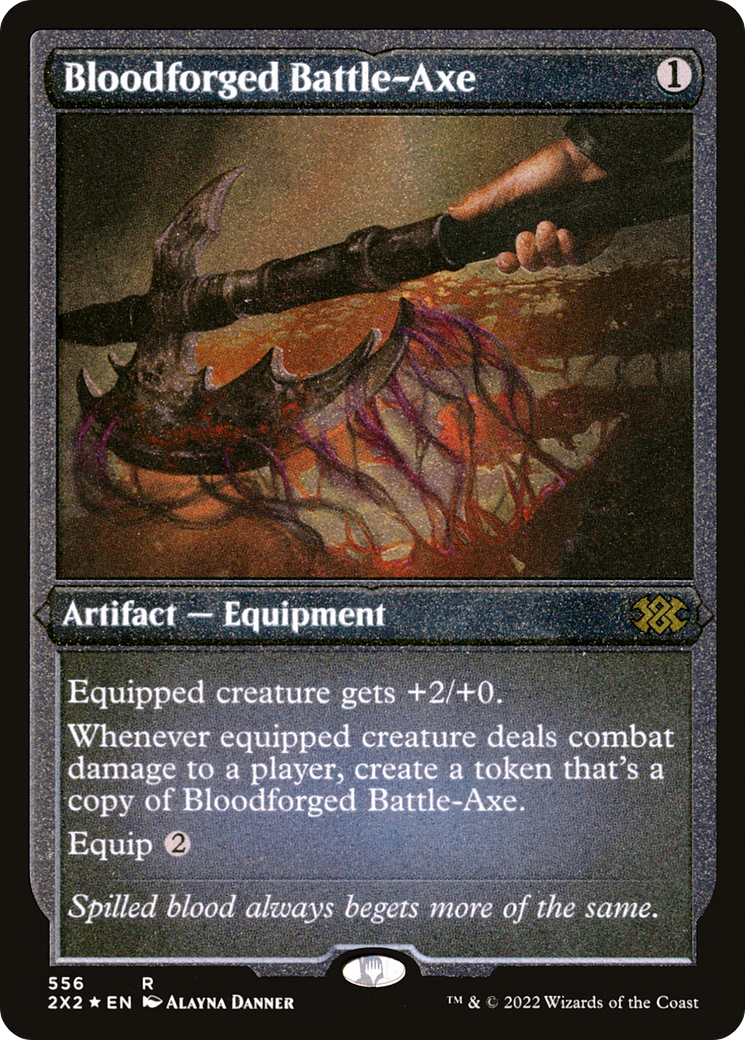 Bloodforged Battle-Axe (Foil Etched) (2X2-556) [Double Masters 2022] Foil