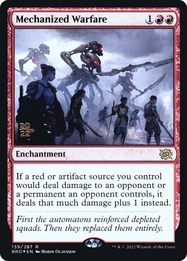 Mechanized Warfare (PRE-139) [The Brothers' War Promos] Foil