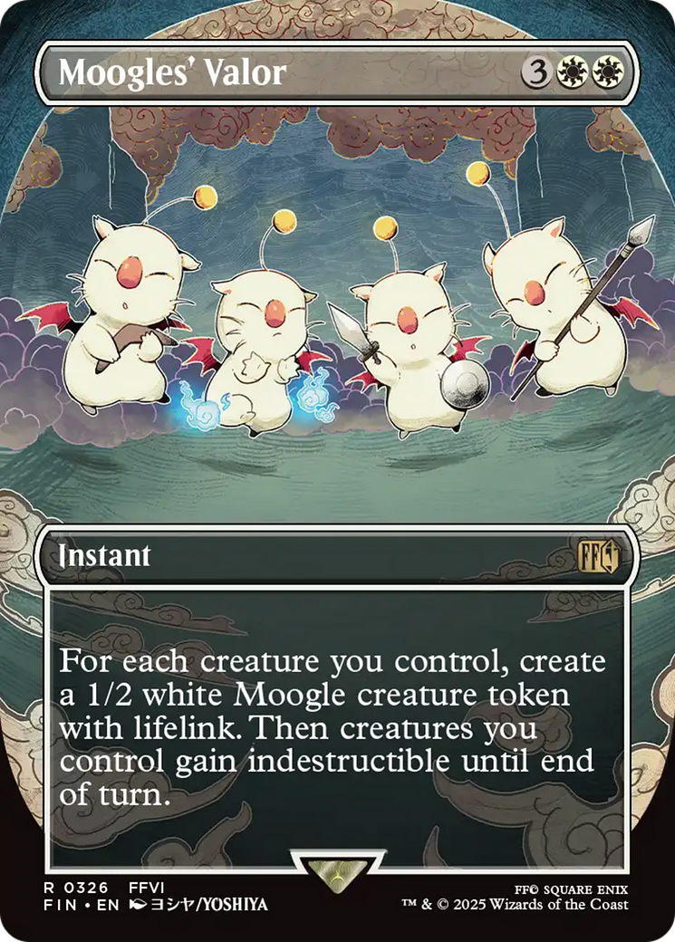 Moogles' Valor (Borderless) (FIN-326) [FINAL FANTASY] (Borderless)