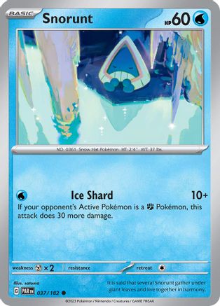 Snorunt - 037/182 37 - [SV04 Paradox Rift] Reverse Holofoil