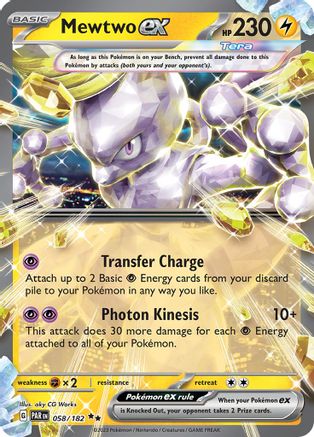 Mewtwo ex 58 - [SV04 Paradox Rift] Holofoil