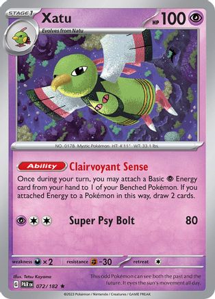 Xatu 72 - [SV04 Paradox Rift] Reverse Holofoil