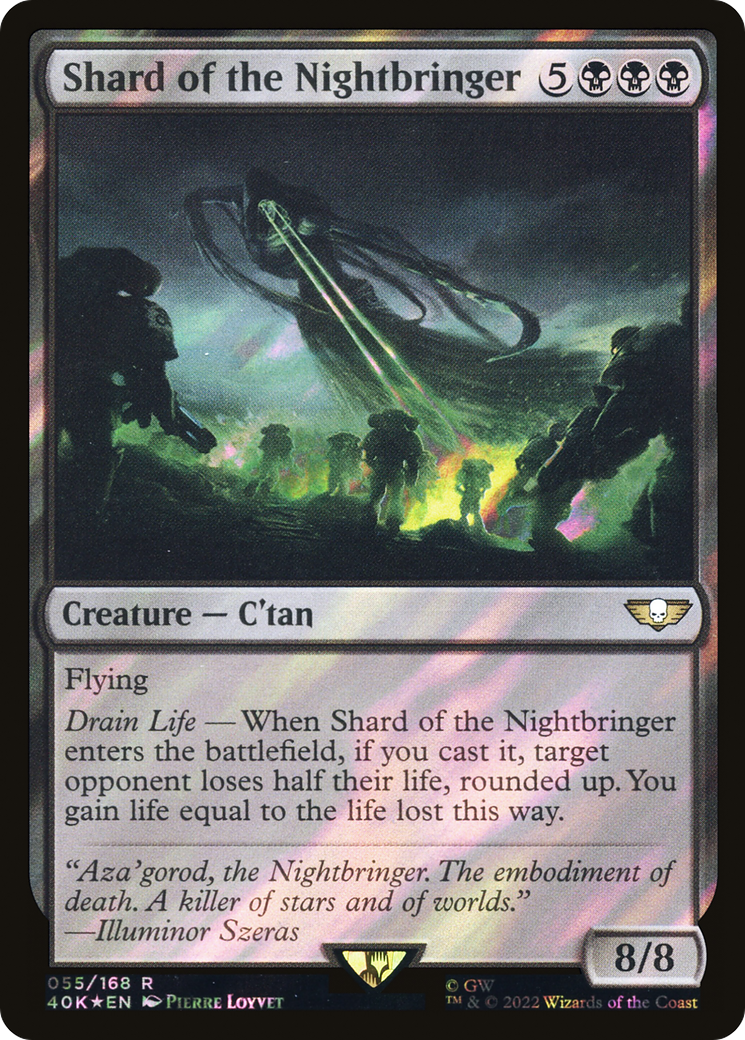 Shard of the Nightbringer (Surge Foil) (40K-055) [Warhammer 40,000 Commander] Foil