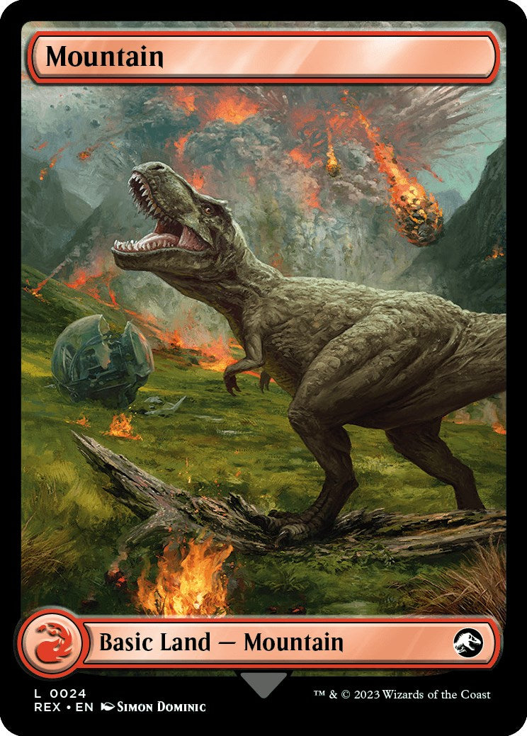 Mountain // Mountain (REX-024) [Jurassic World Collection] Foil