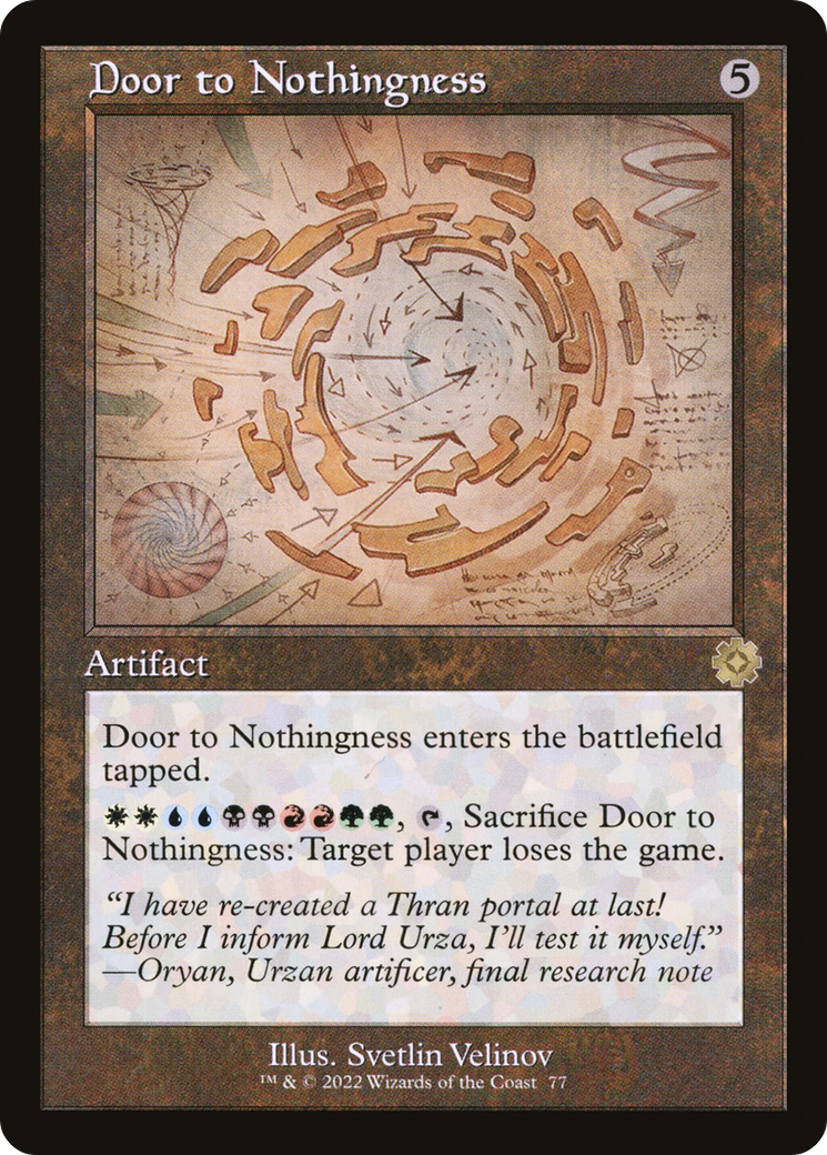 Door to Nothingness (Schematic) (BRR-077) [The Brothers' War Retro Artifacts]