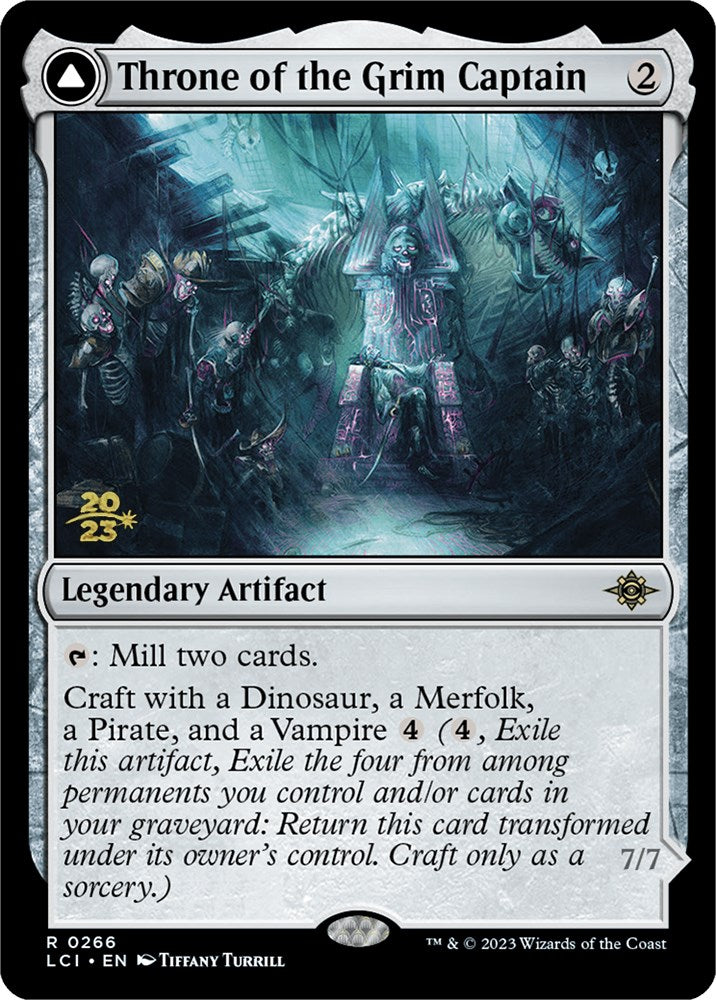 Throne of the Grim Captain // The Grim Captain (PRE-266S) [The Lost Caverns of Ixalan Promos] Foil