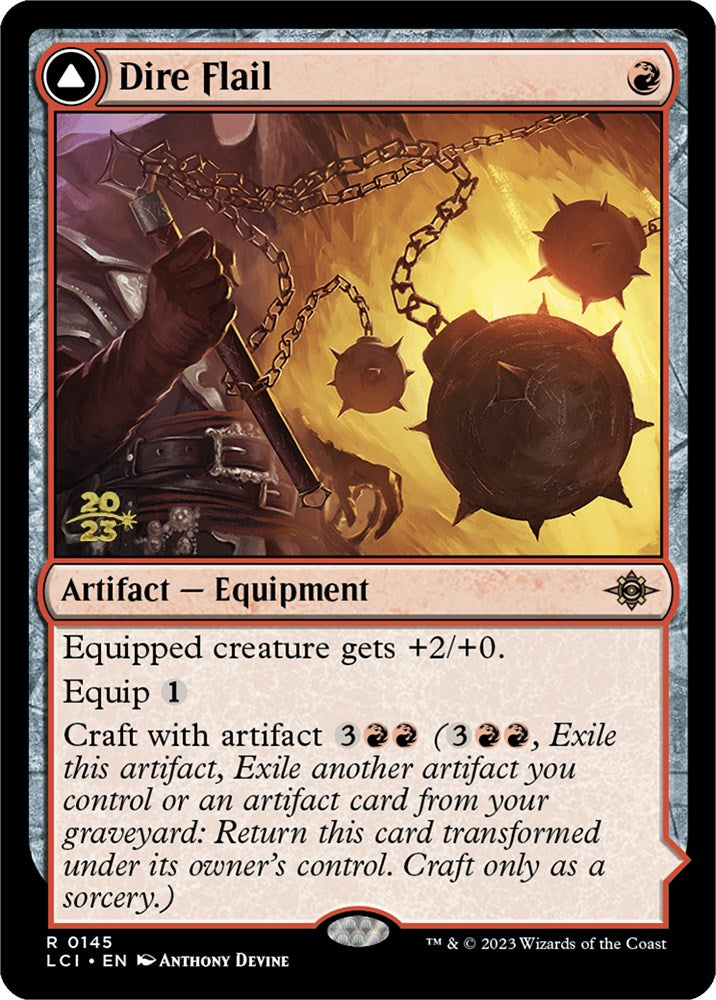 Dire Flail // Dire Blunderbuss (PRE-145S) [The Lost Caverns of Ixalan Promos] Foil