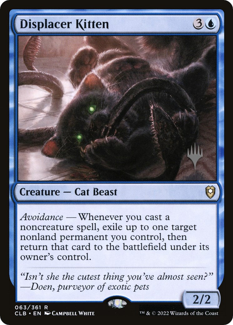 Displacer Kitten (PPLCI-63P) [Battle for Baldur's Gate Promos]: (stamped)