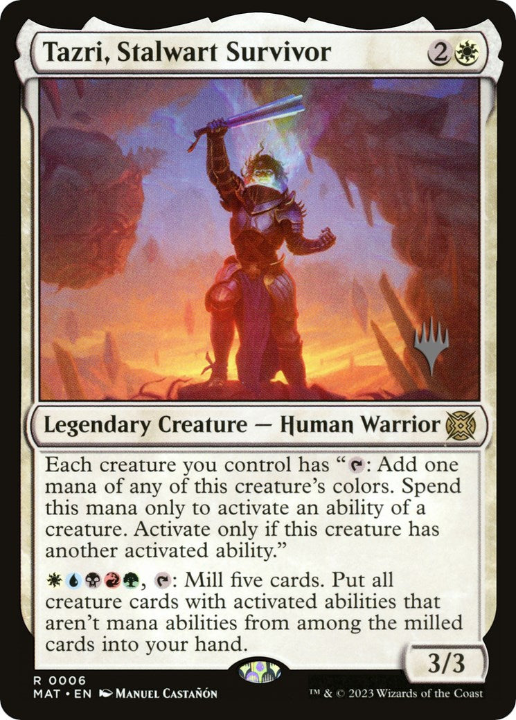 Tazri, Stalwart Survivor (PPLCI-06P) [March of the Machine: The Aftermath Promos]