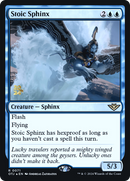 Stoic Sphinx (PRE-71S) [Outlaws of Thunder Junction Promos] Foil