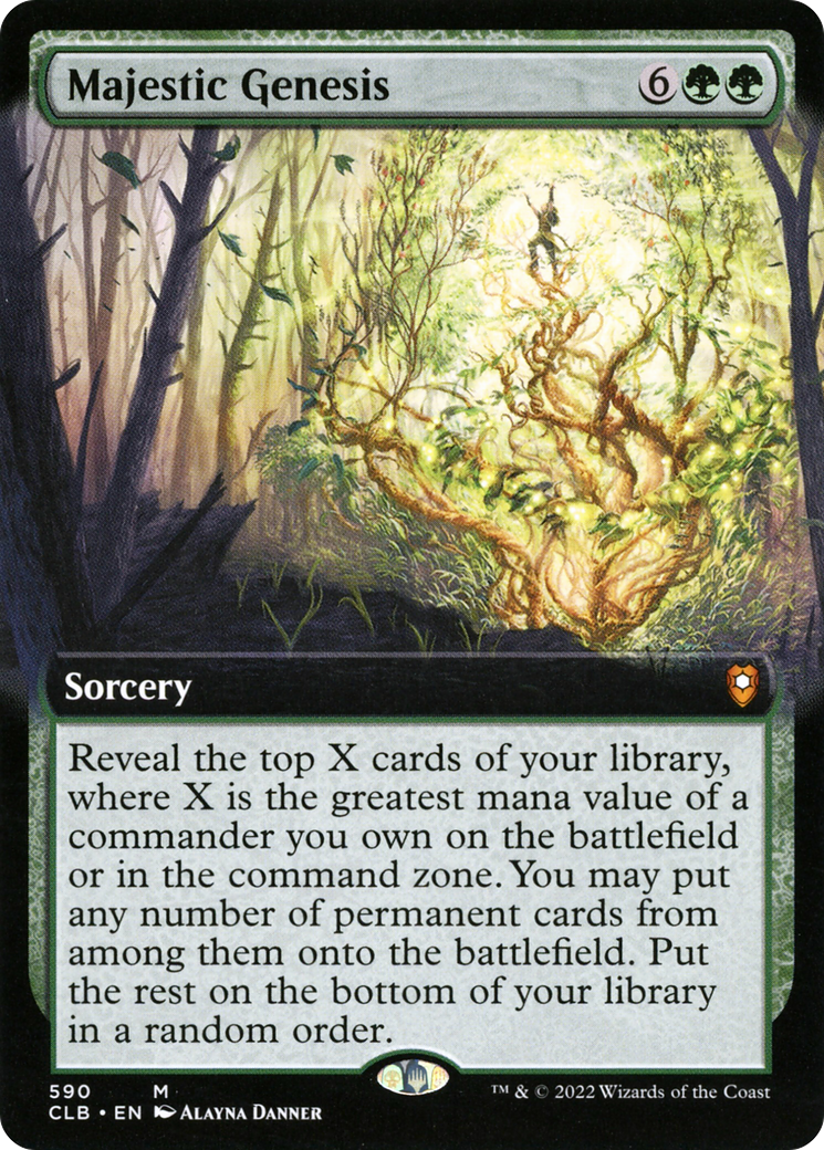 Majestic Genesis (Extended Art) (CLB-590) [Commander Legends: Battle for Baldur's Gate]