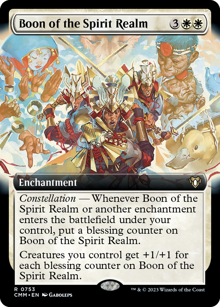 Boon of the Spirit Realm (CMM-753) [Commander Masters]: (Extended Art) Foil